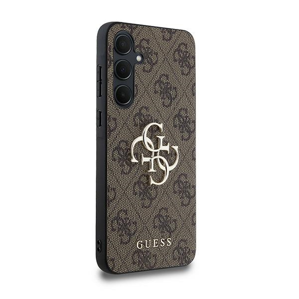 Samsung A35 5G brown PU Leather 4G Metal Logo GUESS nugarėlė 3