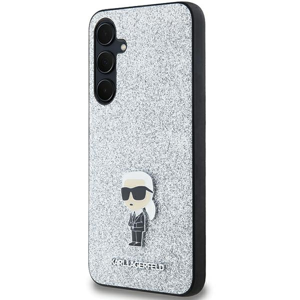 Samsung A55 5G silver Fixed Glitter Ikonik Metal Pin KARL LAGERFELD nugarėlė 1