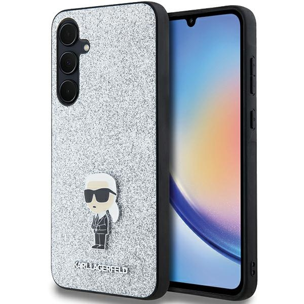 Samsung A55 5G silver Fixed Glitter Ikonik Metal Pin KARL LAGERFELD nugarėlė