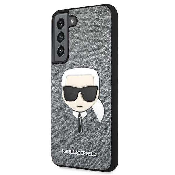 Samsung S22 PLUS sidabro sp. KARL LAGERFELD nugarėlė KLHCS22MSAKHSL 3