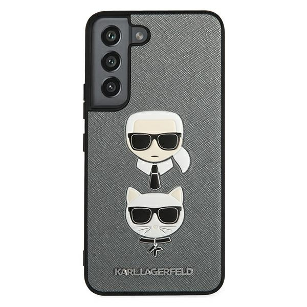 Samsung S22 PLUS sidabro sp. KARL LAGERFELD nugarėlė KLHCS22MSAKICKCSL 2