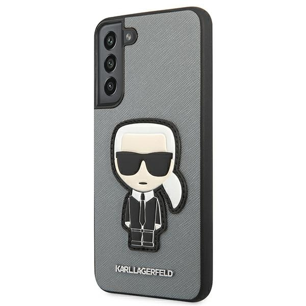 Samsung S22 PLUS sidabro spalvos KARL LAGERFELD nugarėlė KLHCS22MOKPG 3