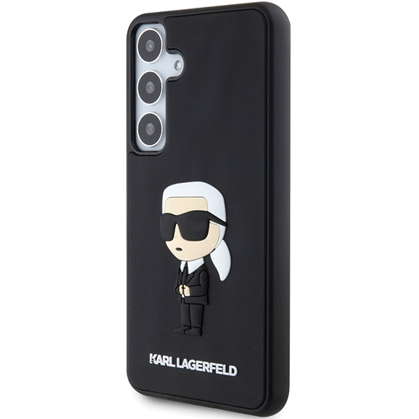 Samsung S24 3D black Rubber Ikonik KARL LAGERFELD nugarėlė 1