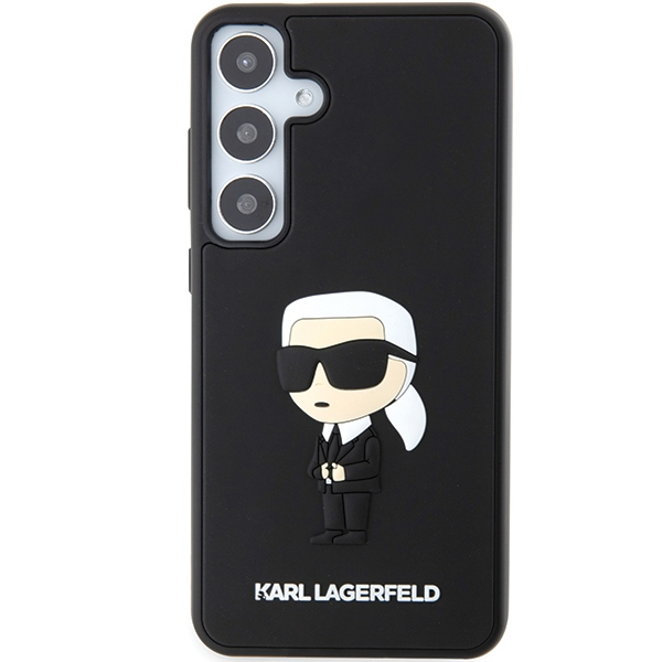 Samsung S24 3D black Rubber Ikonik KARL LAGERFELD nugarėlė 2