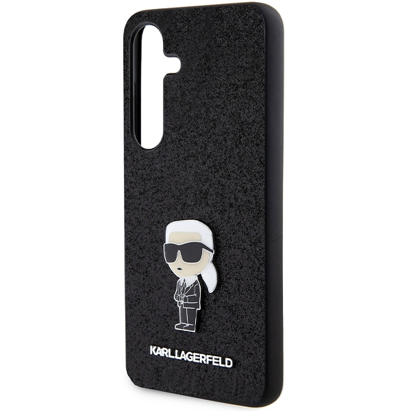 Samsung S24 black Ikonik Fixed Glitter Metal PIN KARL LAGERFELD nugarėlė 5