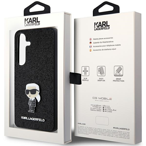 Samsung S24 black Ikonik Fixed Glitter Metal PIN KARL LAGERFELD nugarėlė 7