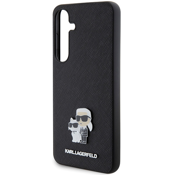 Samsung S24 black Saffiano Karl&Choupette Metal PIN KARL LAGERFELD nugarėlė 5