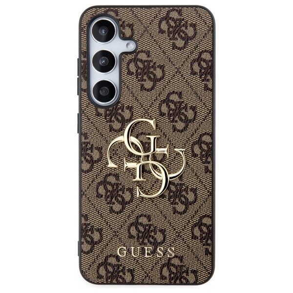 Samsung S24 brown Big Metal Logo GUESS nugarėlė 2