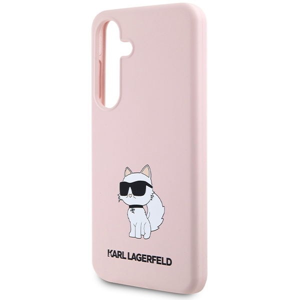 Samsung S24 pink Silicone Choupette KARL LAGERFELD nugarėlė 5