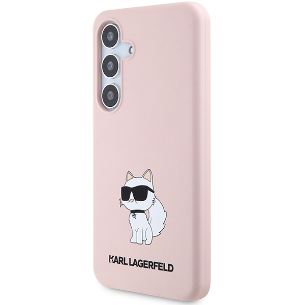 Samsung S24 PLUS pink Silicone Choupette KARL LAGERFELD nugarėlė 1
