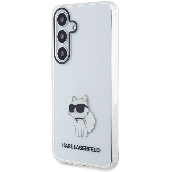 Samsung S24 PLUS transparent Choupette IML KARL LAGERFELD nugarėlė 1