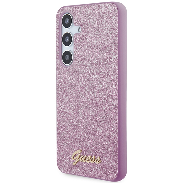 Samsung S24 purple Glitter Script GUESS nugarėlė 1
