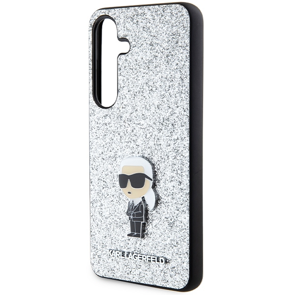 Samsung S24 silver Ikonik Fixed Glitter Metal PIN KARL LAGERFELD nugarėlė 5
