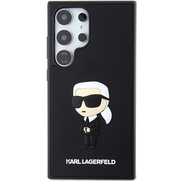 Samsung S24 ULTRA 3D black Rubber Ikonik KARL LAGERFELD nugarėlė 2