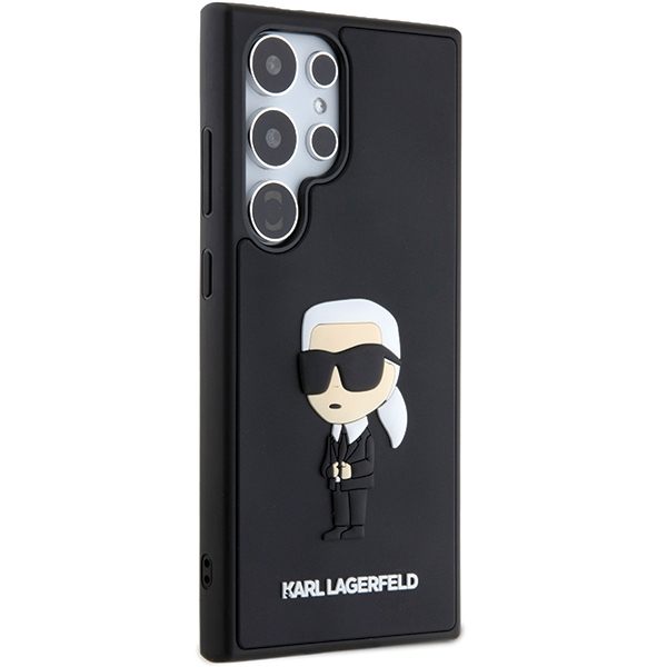 Samsung S24 ULTRA 3D black Rubber Ikonik KARL LAGERFELD nugarėlė 3