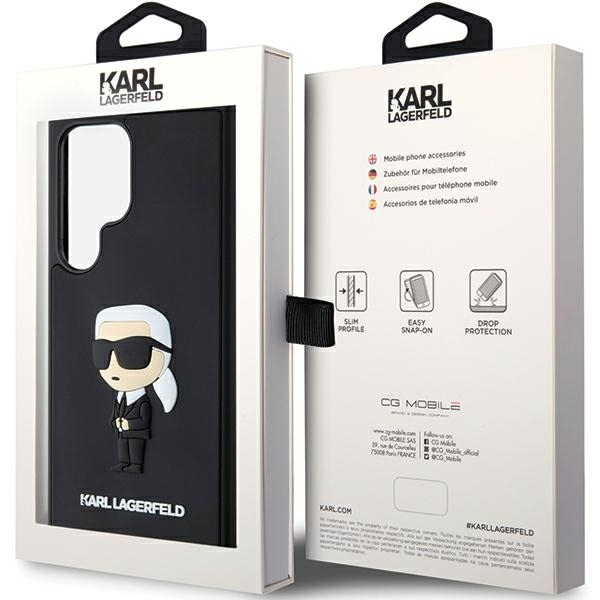 Samsung S24 ULTRA 3D black Rubber Ikonik KARL LAGERFELD nugarėlė 7