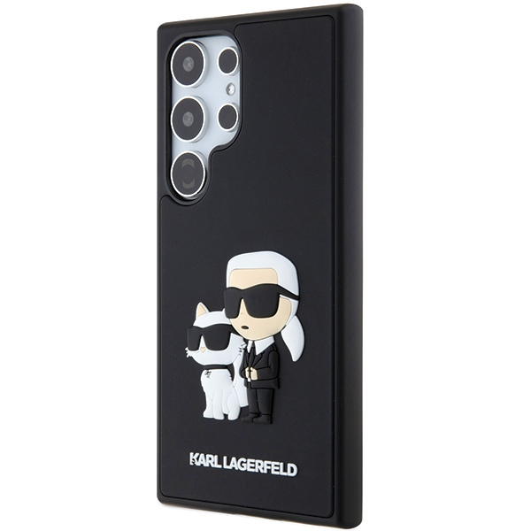Samsung S24 ULTRA black 3D Rubber Karl&Choupette KARL LAGERFELD nugarėlė 1