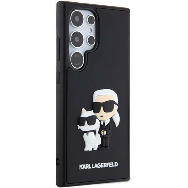Samsung S24 ULTRA black 3D Rubber Karl&Choupette KARL LAGERFELD nugarėlė 3
