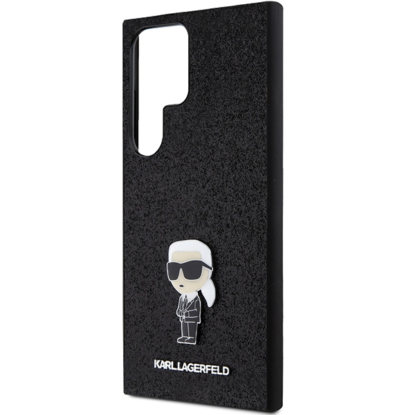 Samsung S24 ULTRA black Ikonik Fixed Glitter Metal PIN KARL LAGERFELD nugarėlė 5