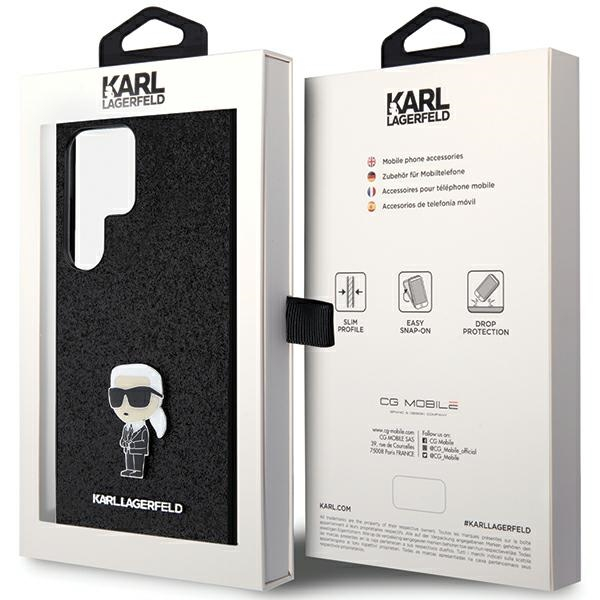 Samsung S24 ULTRA black Ikonik Fixed Glitter Metal PIN KARL LAGERFELD nugarėlė 7