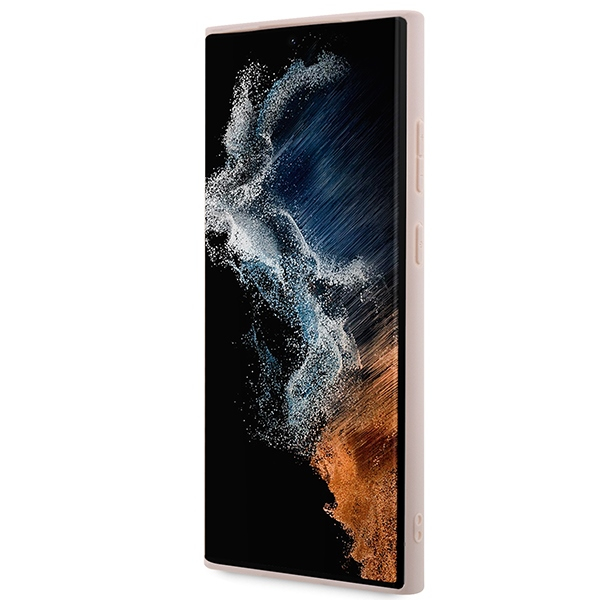 Samsung S24 ULTRA pink Big Metal Logo GUESS nugarėlė 4