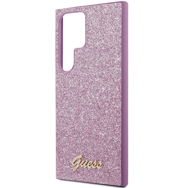 Samsung S24 ULTRA purple Glitter Script GUESS nugarėlė 5