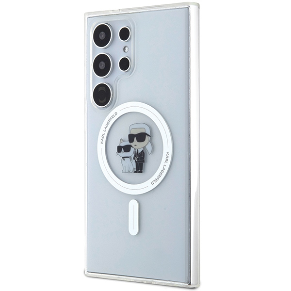 Samsung S24 ULTRA transparent Karl&Choupette IML MagSafe KARL LAGERFELD nugarėlė 1