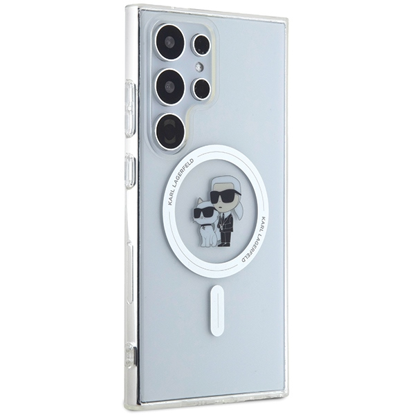 Samsung S24 ULTRA transparent Karl&Choupette IML MagSafe KARL LAGERFELD nugarėlė 3