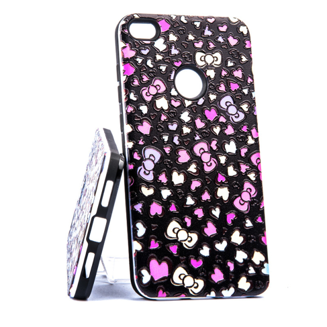 Samsung A3 2017 Print Black Hearts 2in1