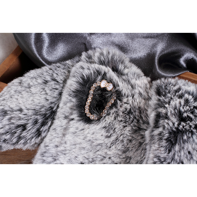 Samsung S22 PLUS šviesiai pilka nugarėlė Fluffy rabbit 2