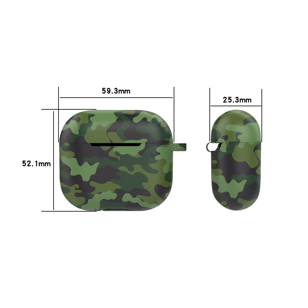 Silikoninis dėklas Airpods 3 Camouflage žalias 6
