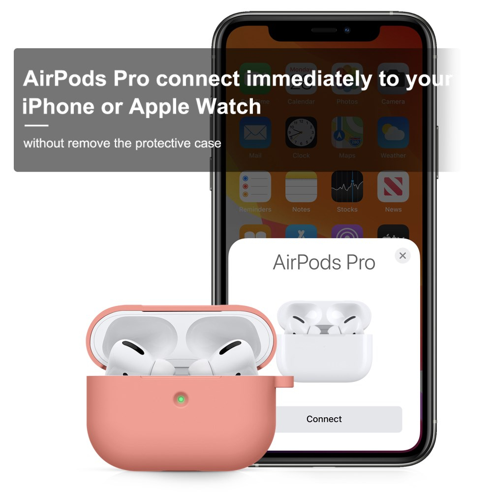 Silikoninis dėklas Airpods PRO koralo spalvos 5