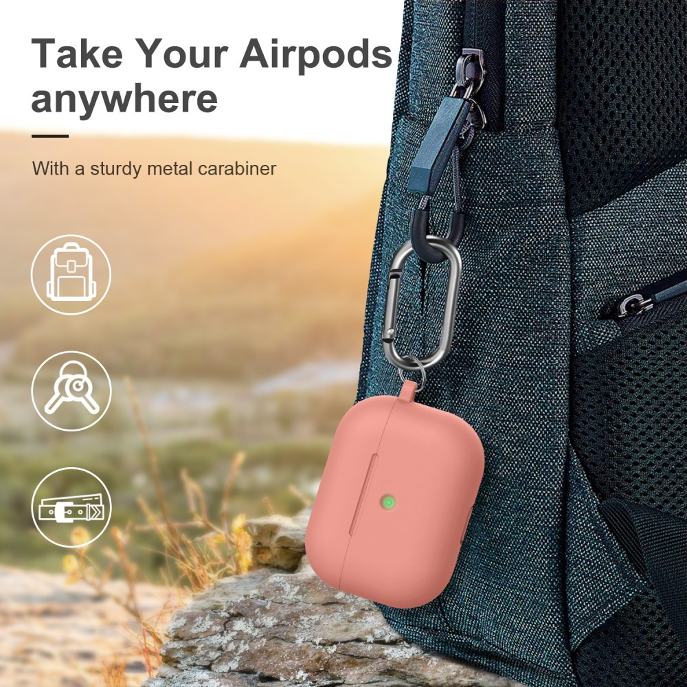 Silikoninis dėklas Airpods PRO koralo spalvos 6
