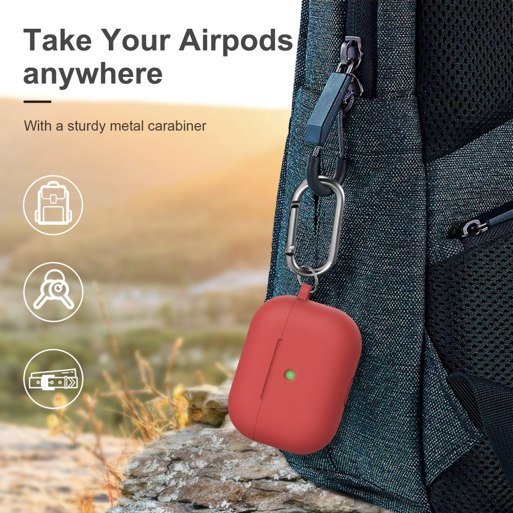 Silikoninis dėklas Airpods PRO raudonas 6