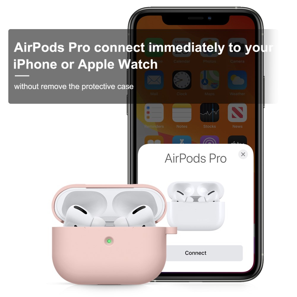 Silikoninis dėklas Airpods PRO rausvas 5