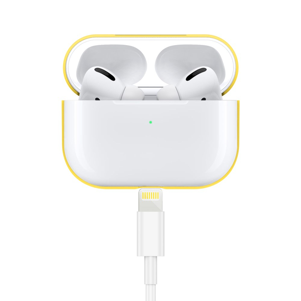 Silikoninis Visible dėklas Airpods PRO geltonas 2