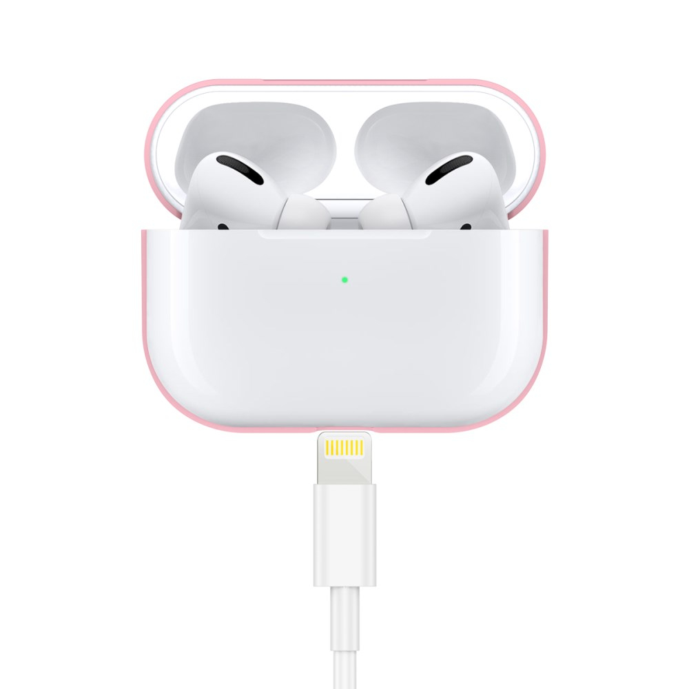 Silikoninis Visible dėklas Airpods PRO šviesiai rožinis 2