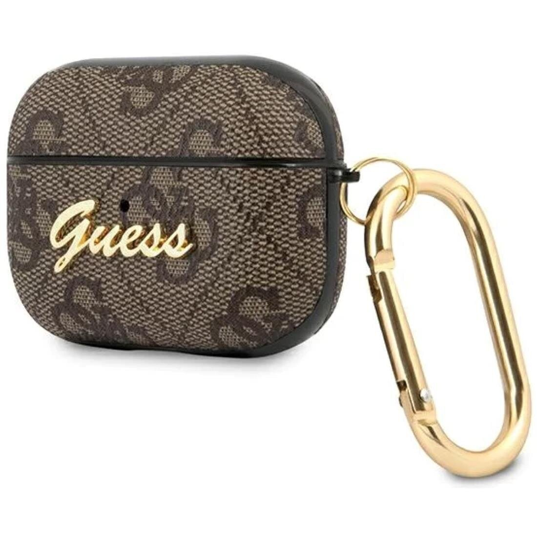 Silikoninis GUESS brown 4G Charm Collection Airpods Pro 2nd Gen dėklas 2