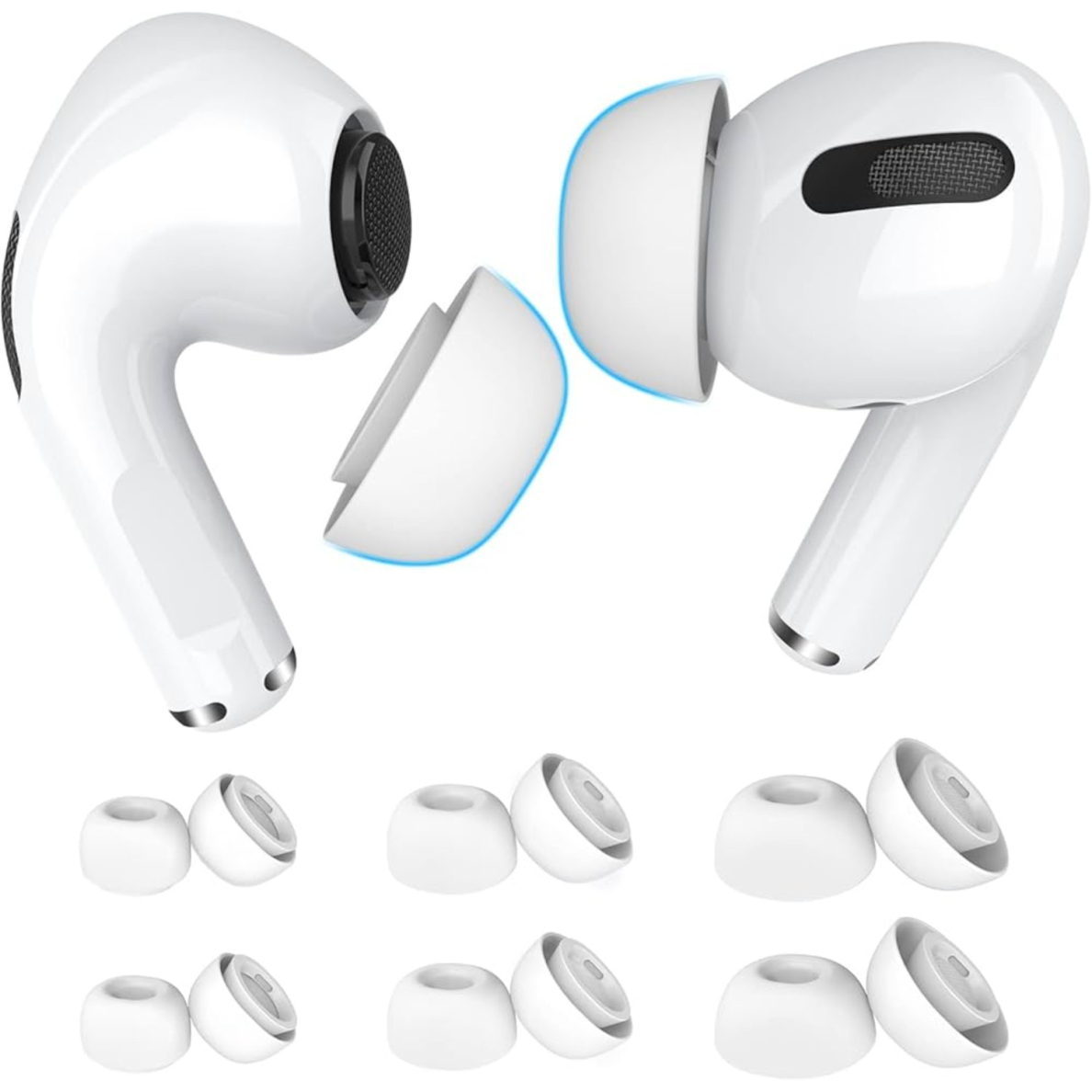 Silikoniniai ausinių antgaliai Airpods PRO / PRO 2 (S, M, L)