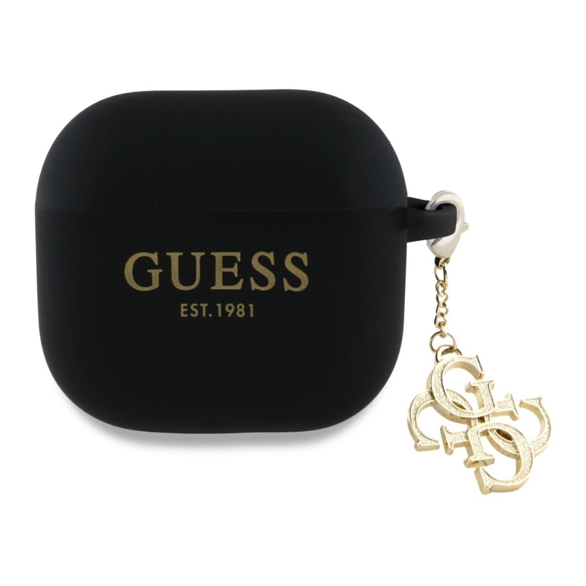 Silikoninis GUESS black Airpods PRO 3 Charm 4G dėklas