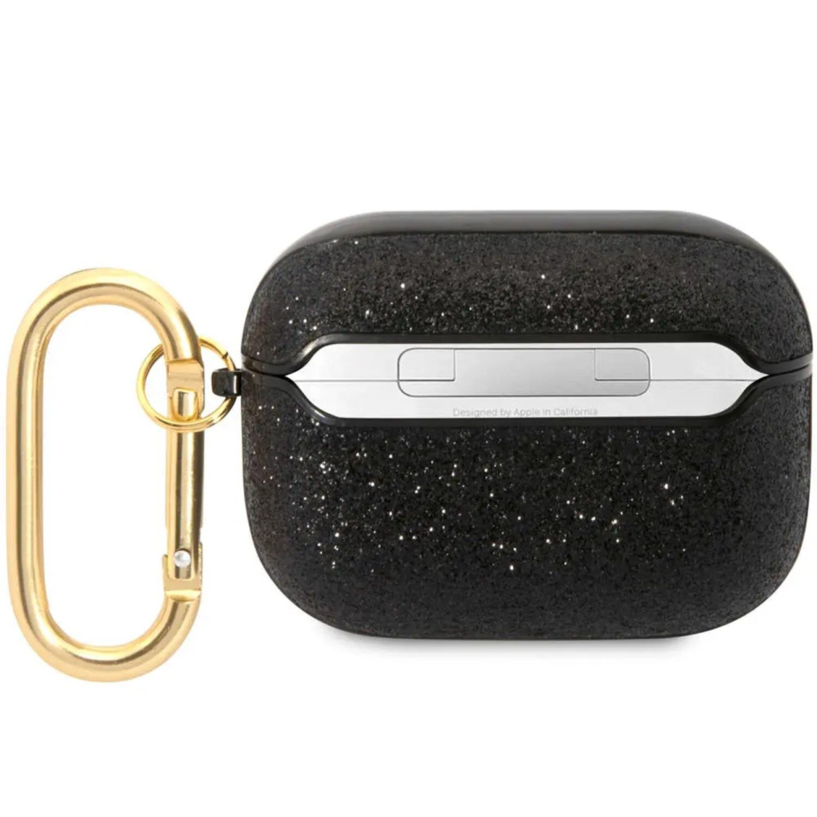 Silikoninis GUESS GUA3HGGSHK juodas Airpods 3 glitter dėklas 1