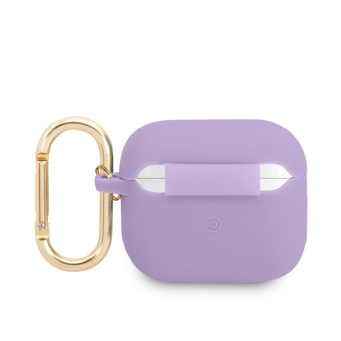 Silikoninis GUESS GUA3SLSMP violetinis Airpods 3 dėklas 1