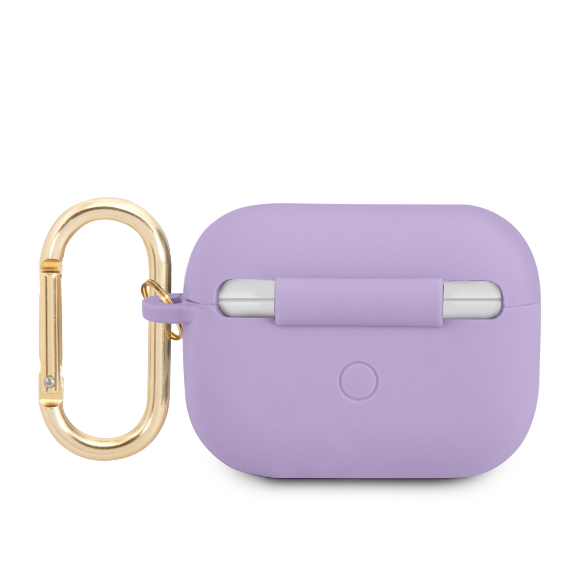 Silikoninis GUESS GUAPSLSMP violetinis Airpods PRO dėklas 1