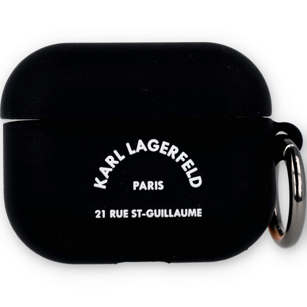 Silikoninis KARL LAGERFELD juodas Airpods PRO dėklas