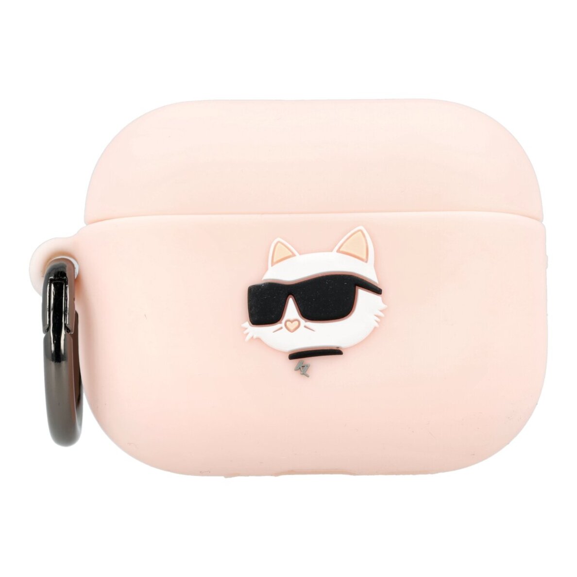 Silikoninis KARL LAGERFELD pink Airpods PRO 3 Silicone Choupette Head 3D dėklas