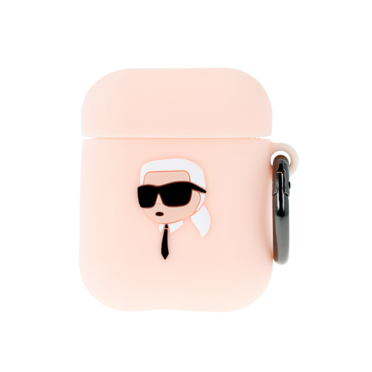 Silikoninis KARL LAGERFELD pink NFT K AirPods/AirPods 2 dėklas
