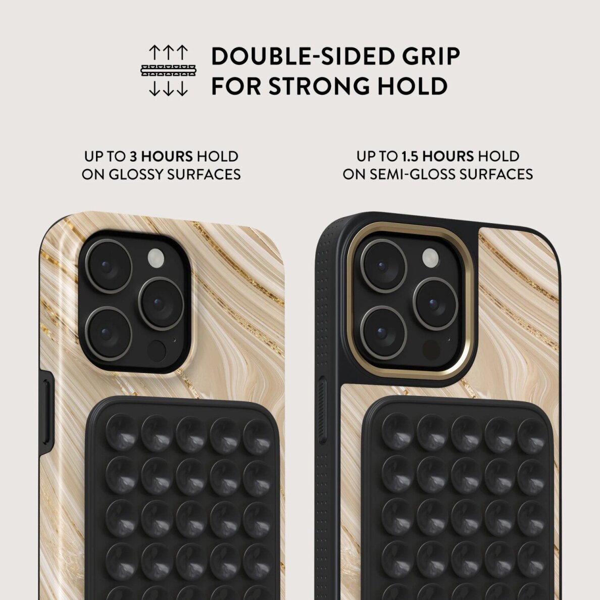 Silikoninis laikiklis telefonui StickPad Black BURGA 2 Silikoninis laikiklis telefonui StickPad Black BURGA 2