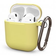 Silikoninis dėklas Airpods geltonas