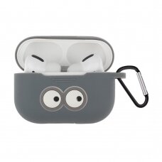 Silikoninis dėklas Airpods PRO eyes pilkas