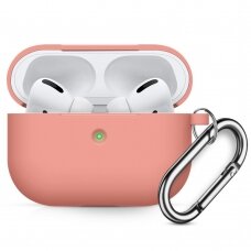 Silikoninis dėklas Airpods PRO koralo spalvos